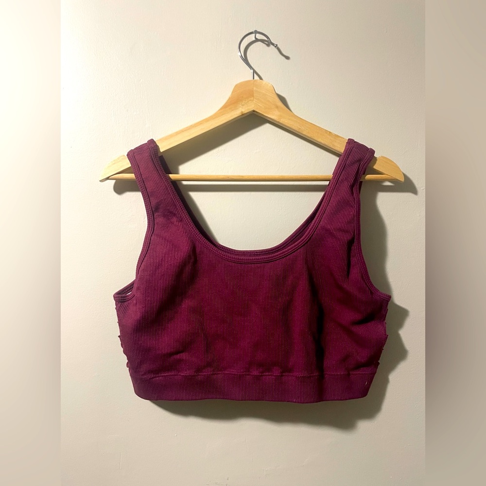 Burgundy Fabletics Sports Bra XL